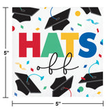 Creative Converting 369873 10" X 10" "Hats Off" Lunch Napkins