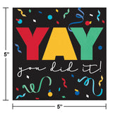 Creative Converting 369874 10" X 10" "Yay You Did It" Lunch Napkins