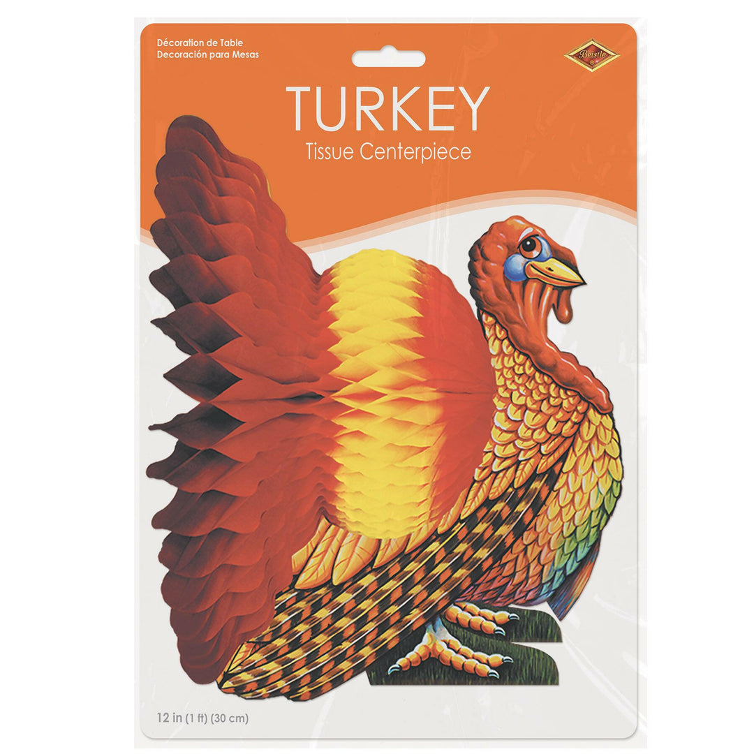 Beistle 12" Tissue Turkey Centerpiece (99066) Beistle