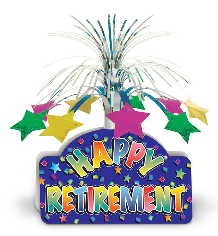 Beistle 50032 Happy Retirement Centerpiece 13"