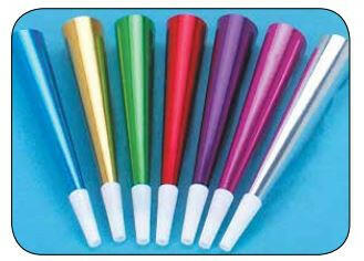 Beistle Party Time 154 9" Assorted Foil New Year's Eve Noisemaker Horns Beistle