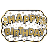 Beistle 53809 10" x 14.5" Foil Happy Birthday Yard Sign