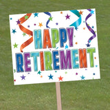 Beistle 53826 12" x 15" Happy Retirement Yard Sign