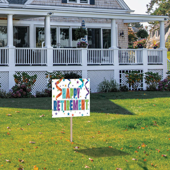 Beistle 53826 12" x 15" Happy Retirement Yard Sign Beistle