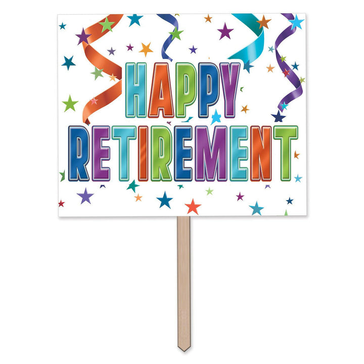 Beistle 53826 12" x 15" Happy Retirement Yard Sign Beistle