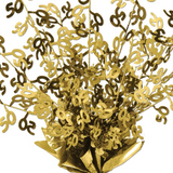 Beistle 15" Gold "50" Gleam N Burst Centerpiece (54280-GD)