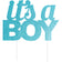 Creative Converting 335053 8" x 7" "IT'S A BOY" Blue Cake Topper