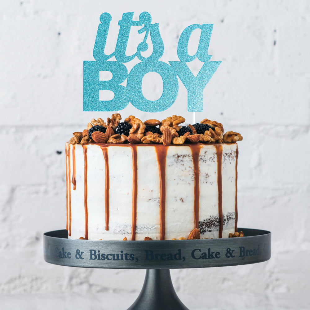 Creative Converting 335053 8" x 7" "IT'S A BOY" Blue Cake Topper
