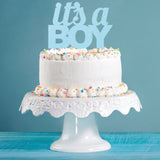 Creative Converting 335053 8" x 7" "IT'S A BOY" Blue Cake Topper