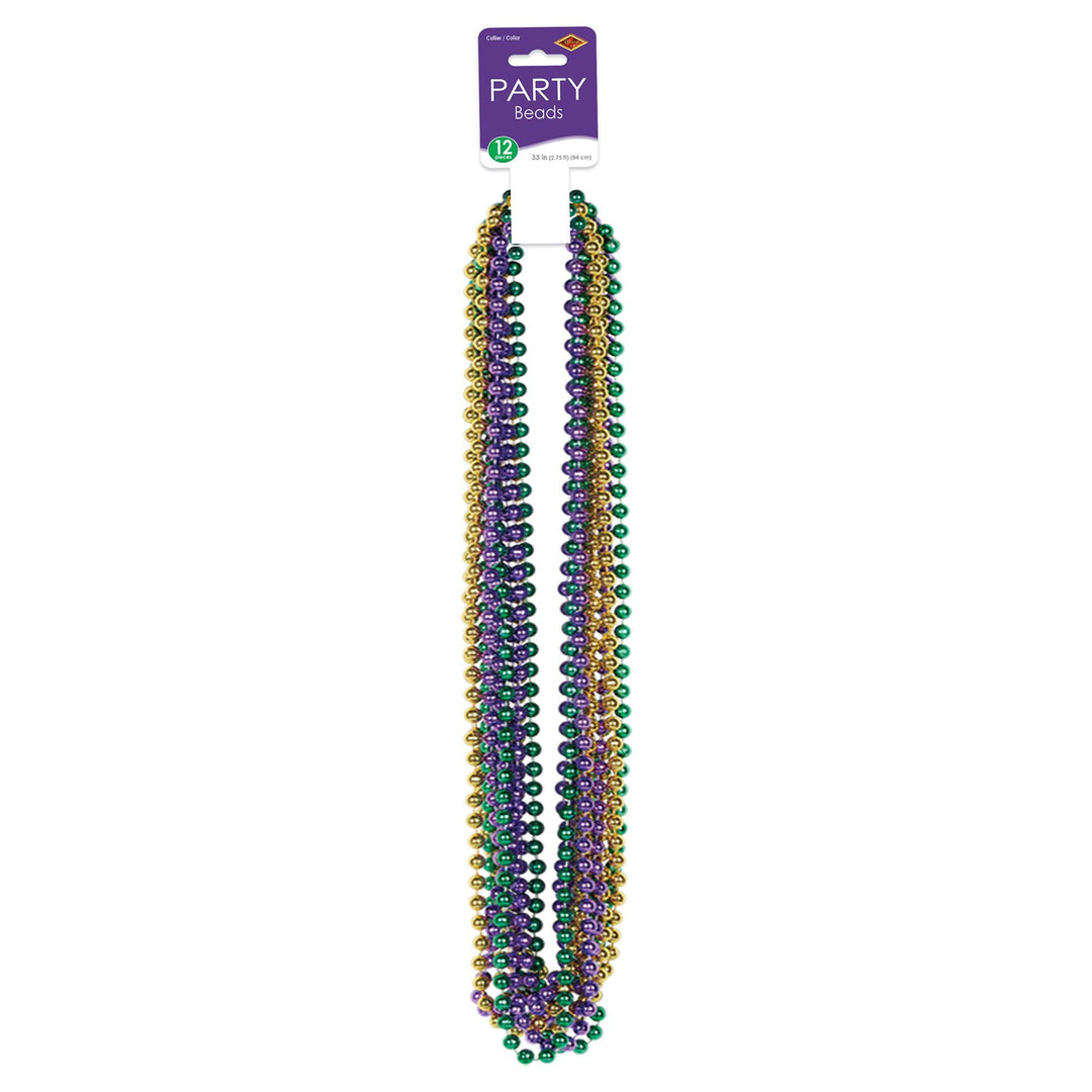 Beistle 50570 Mardi Gras Beads 12 Pack