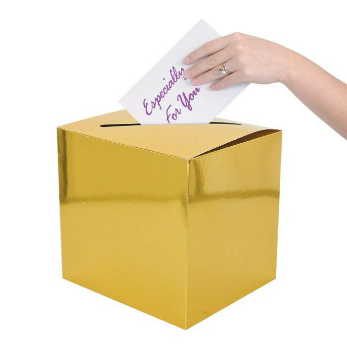 Beistle 54002-GD 9" x 9" Gold Card Box Beistle
