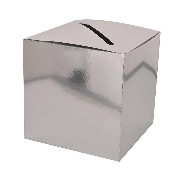 Beistle 54002-S 9" x 9" Silver Card Box