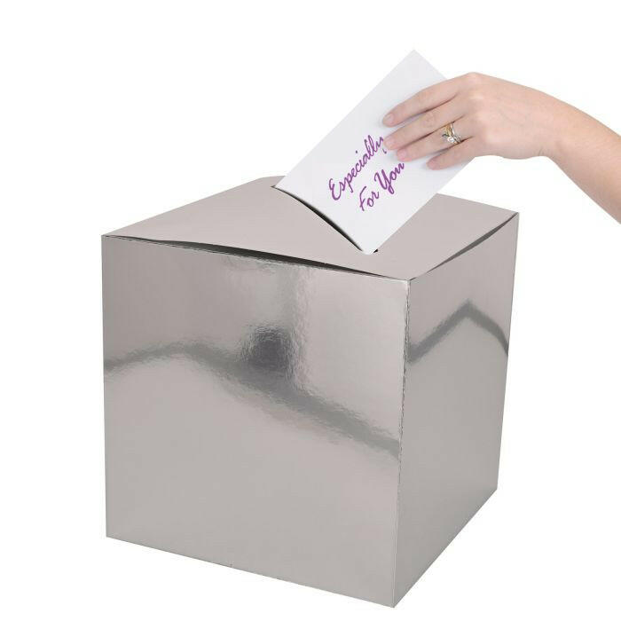 Beistle 54002-S 9" x 9" Silver Card Box Beistle