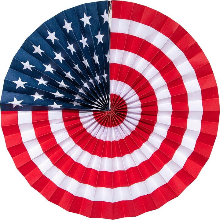 Creative Converting 8", 12", and 16" Red, White and Blue Patriotic Fan