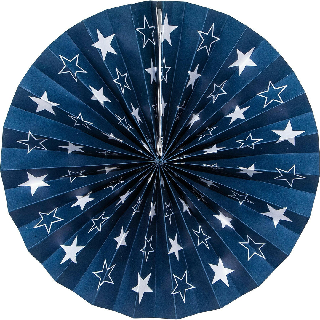 Creative Converting 8", 12", and 16" Red, White and Blue Patriotic Fan