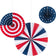 Creative Converting 8", 12", and 16" Red, White and Blue Patriotic Fan
