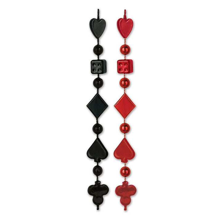 Beistle 60982 Black and Red Casino Bead Necklace 6/Pack Beistle