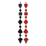 Beistle 60982 Black and Red Casino Bead Necklace 6/Pack