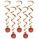 Beistle 50498 40" Basketball Whirls 5/Pack