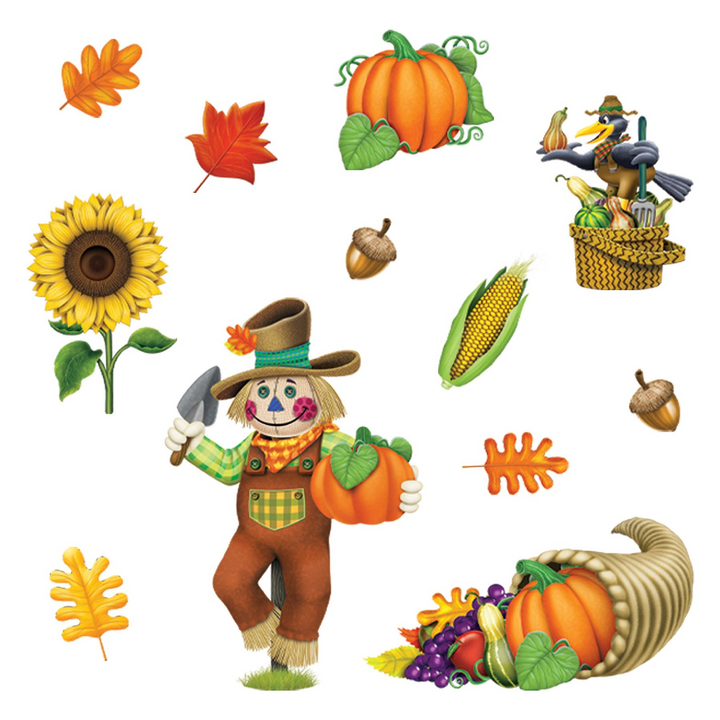 Beistle 90808 Fall Window Clings 12 Count Beistle