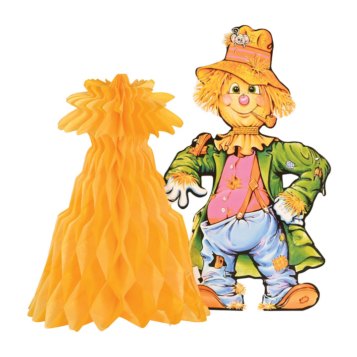 Beistle 99075 11" Scarecrow w/Tissue Cornshock Centerpiece Beistle