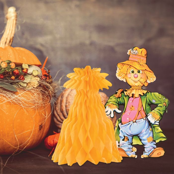 Beistle 99075 11" Scarecrow w/Tissue Cornshock Centerpiece Beistle
