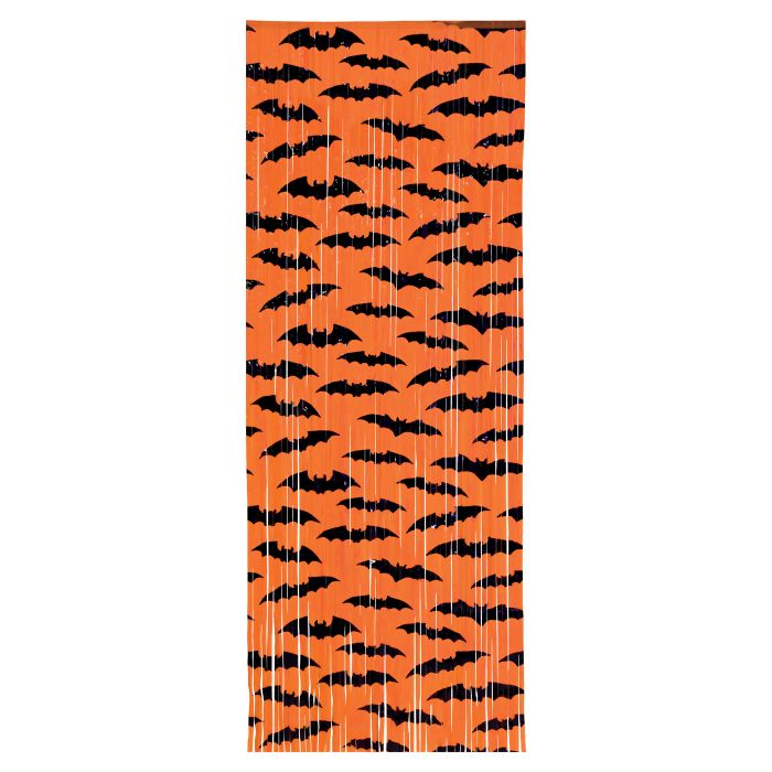Beistle 00575 8' x 3' Bat 1-Ply Plastic Fringe Curtain