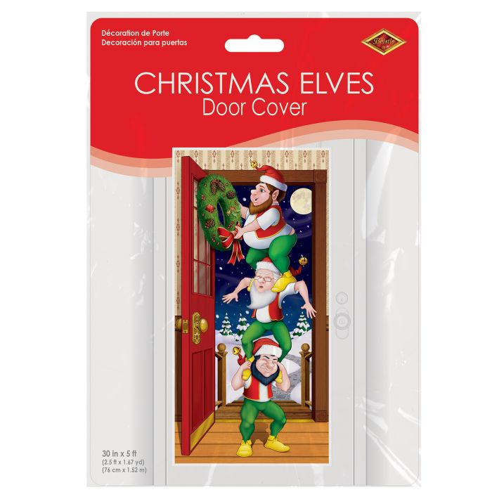Beistle 20009 30" x 5' Christmas Elves Door Cover