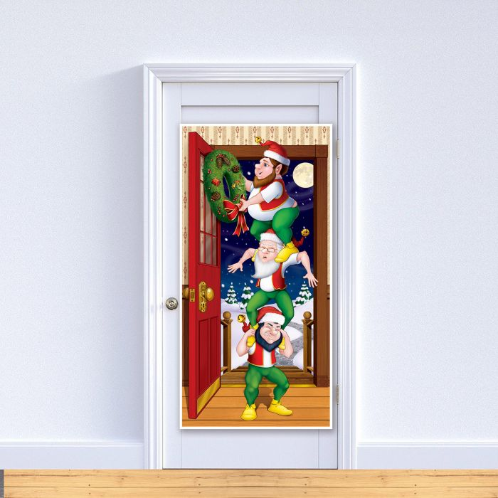 Beistle 20009 30" x 5' Christmas Elves Door Cover