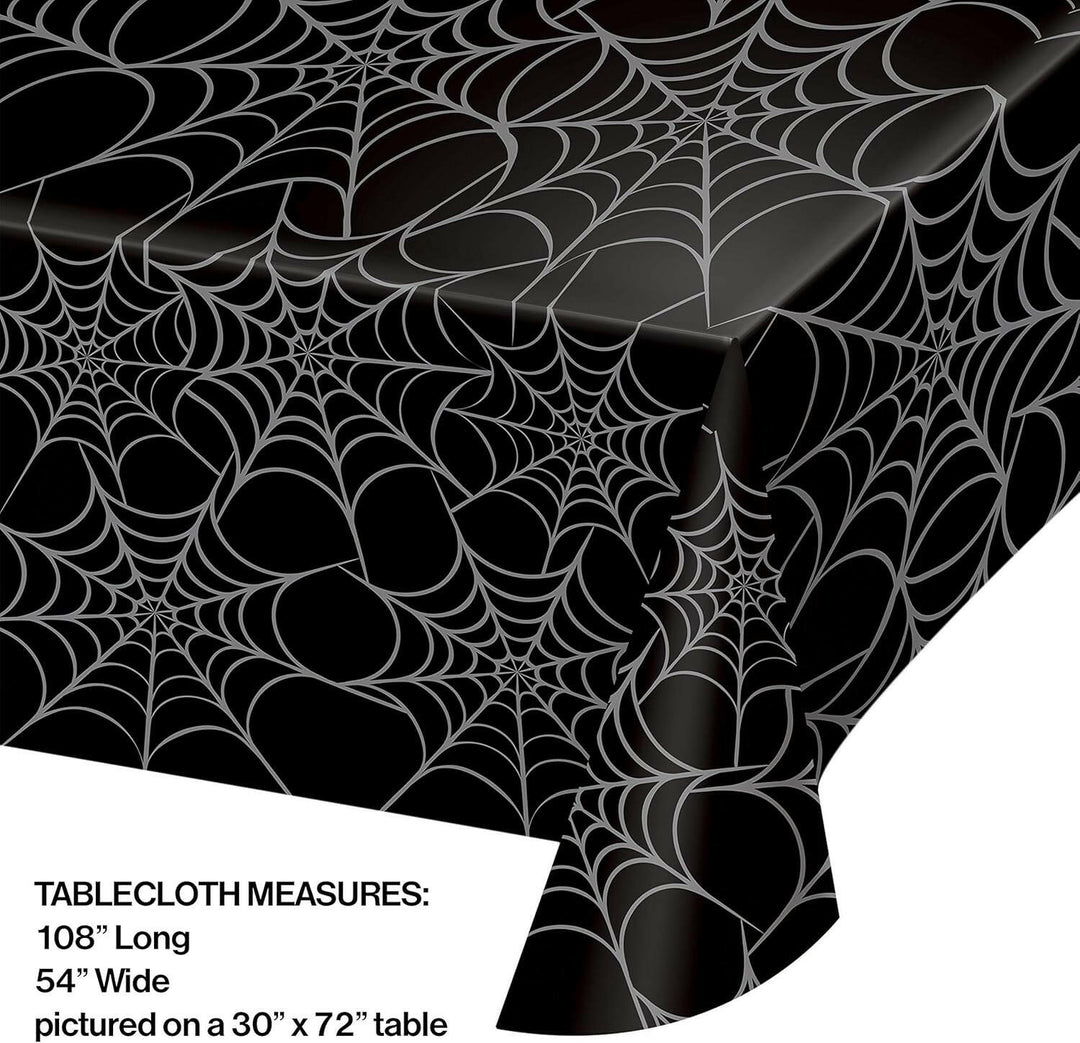 Creative Converting 54" X 108" Halloween Metallic Webs Plastic Table Covers Creative Converting