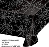Creative Converting 54" X 108" Halloween Metallic Webs Plastic Table Covers