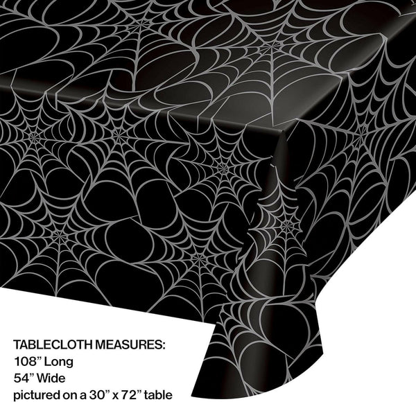 Creative Converting 54" X 108" Halloween Metallic Webs Plastic Table Covers Creative Converting