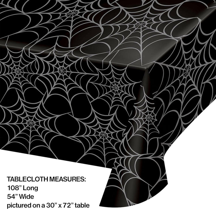 Creative Converting 54" X 108" Halloween Metallic Webs Plastic Table Covers Creative Converting
