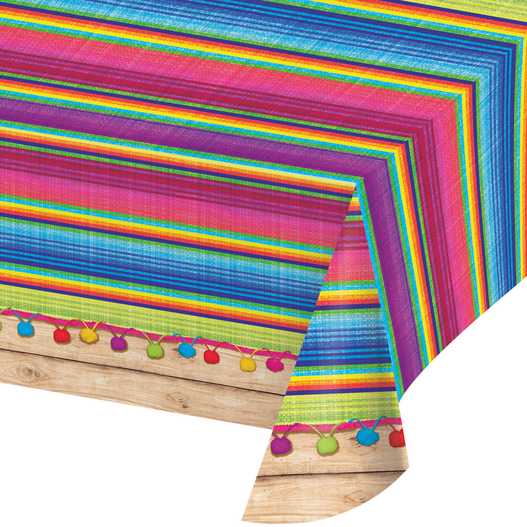 Creative Converting 324357 54" x 108" Serape Plastic Table Cover