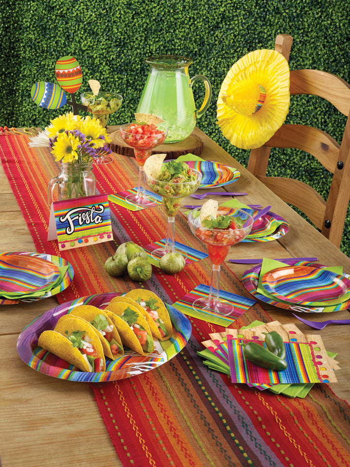 Creative Converting 324357 54" x 108" Serape Plastic Table Cover