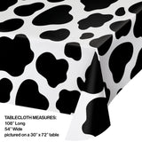 Creative Converting Plastic Cow Print Table Cover 54x108