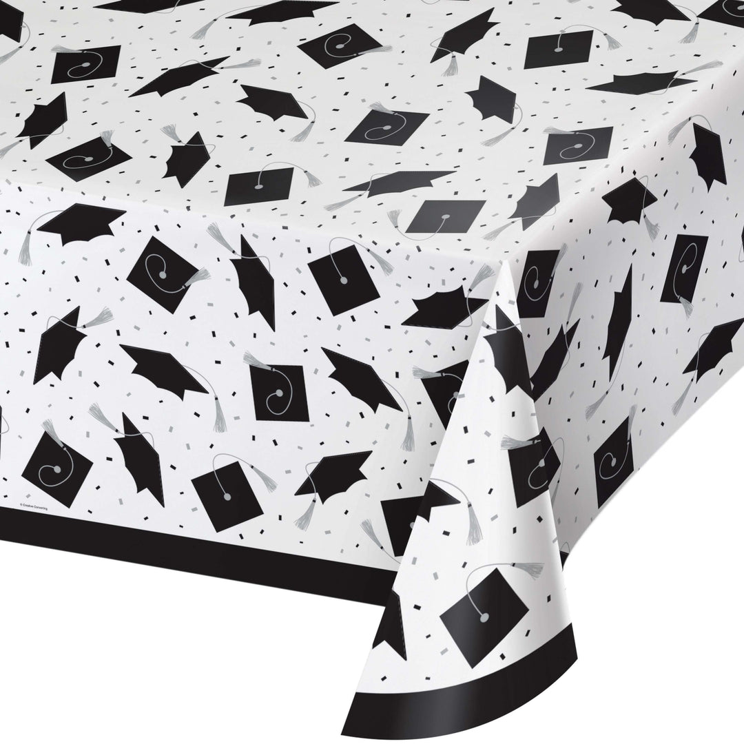 Creative Converting 373935 School Spirit Plastic Table Cover 96" x 54"