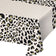 Creative Converting 354595 54" X 102" Black and Gold Leopard Paper Tablecover