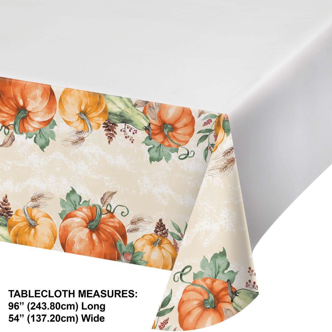 Creative Converting 376033 54" x 96" Harvest Delight Paper Table Cover