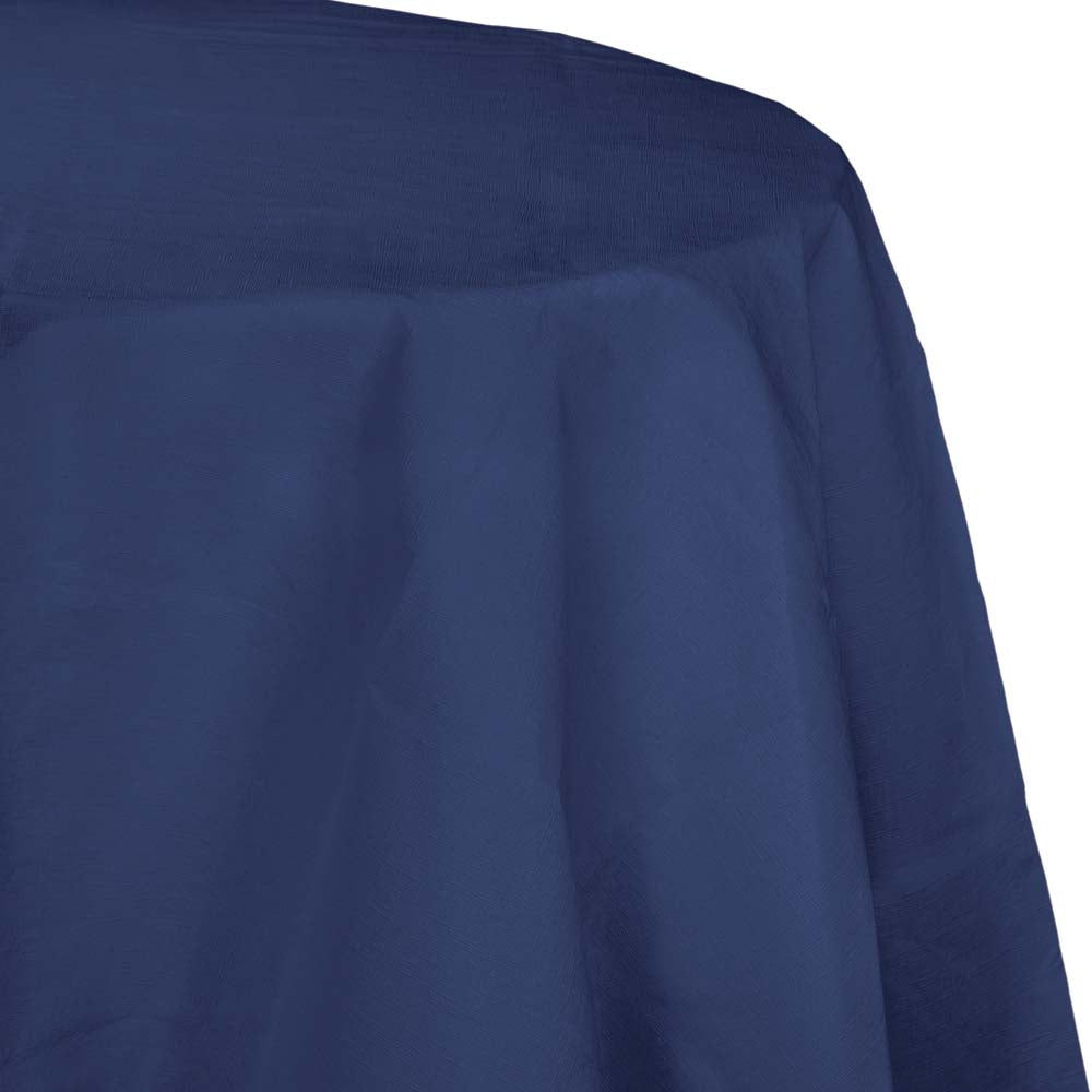 Creative Converting Round Navy Blue 82" Paper Table Covers
