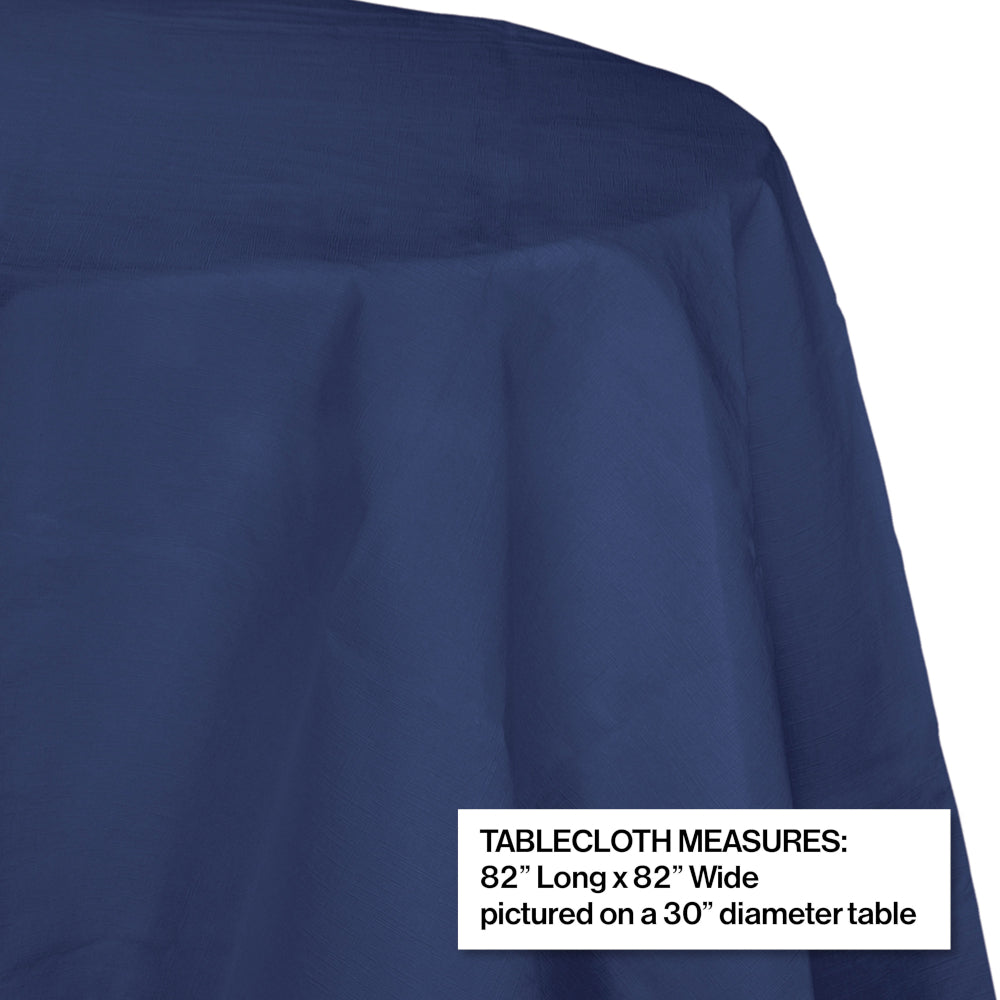 Creative Converting Round Navy Blue 82" Paper Table Covers