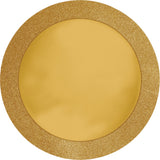 Creative Converting 14 Inch Round Gold Glitter Placemat