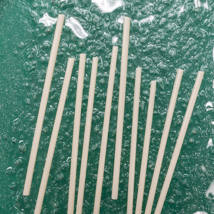 4.75" Natural Unwrapped Bio-Plastic Stirrer Straw Strawfish