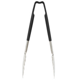 Vollrath 4780920 Stainless Steel One-Piece Scalloped Tongs with Black Kool-Touch Handle 9.5"