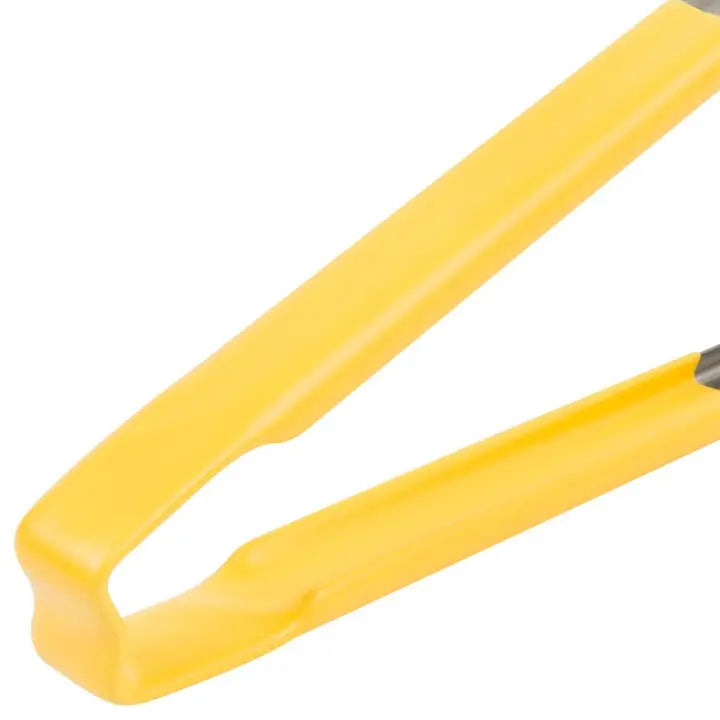 Vollrath 4781250 Stainless Steel One-Piece Scalloped Tongs with Yellow Kool-Touch Handle 12" Vollrath