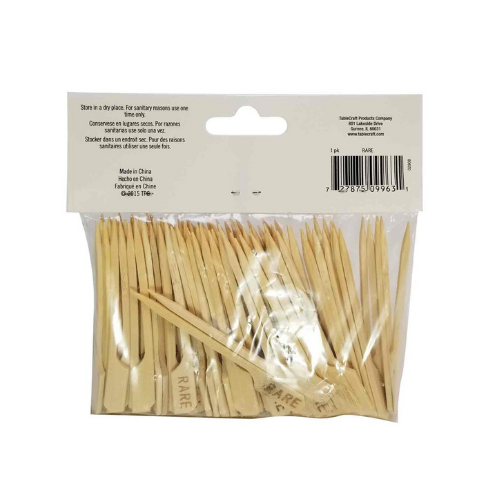 Tablecraft RARE 3.5" Bamboo Rare Steak Marker