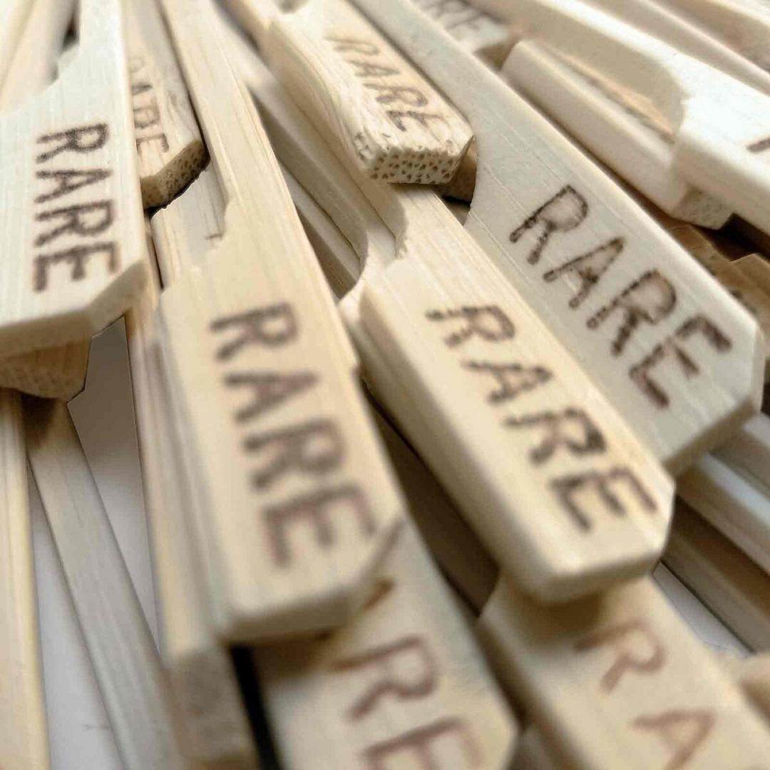 Tablecraft RARE 3.5" Bamboo Rare Steak Marker