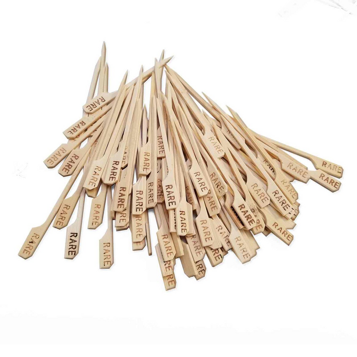 Tablecraft RARE 3.5" Bamboo Rare Steak Marker