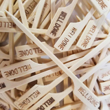 Tablecraft WELLDONE 3.5" Bamboo Well Done Steak Marker