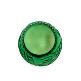 LeoLight 432GR 45 Hour Green Glass Venetian Lowboys Wax Candle